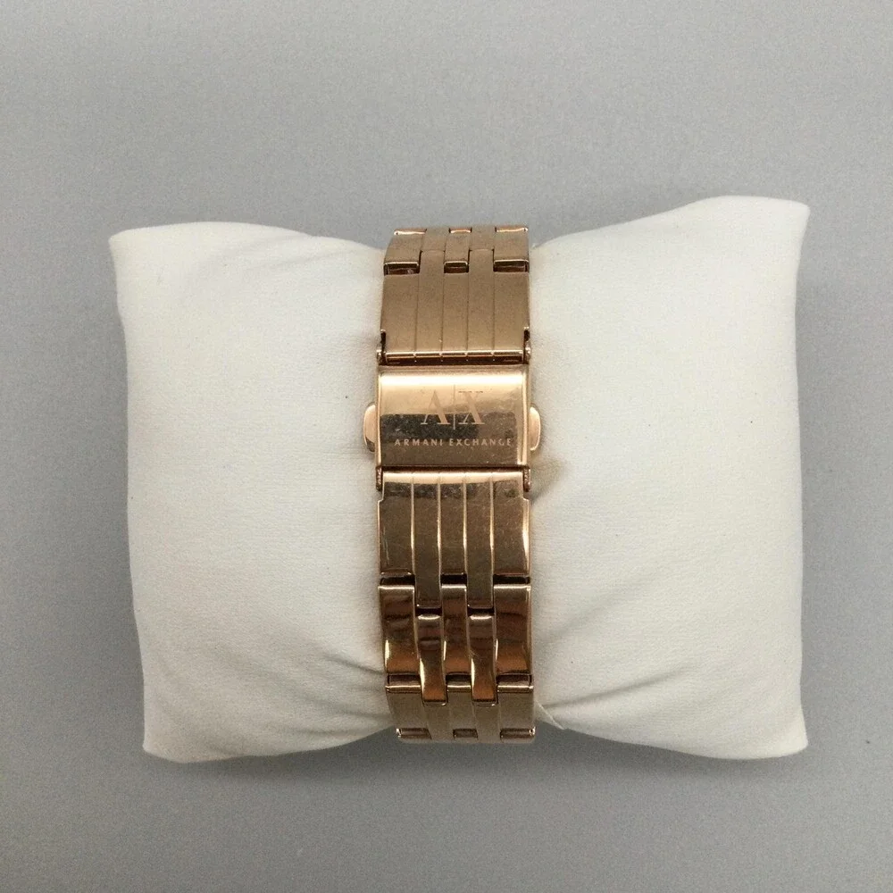 Armani Exchange AX5362 Womens Watch 38mm Rose Gold Tone Bracelet New Battery 6
